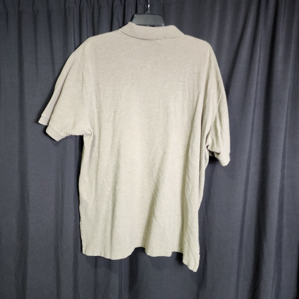 Polo Ralph Lauren Mens XXL Olive Green Short Sleeve Pique Polo Shirt Purple Pony - Picture 3 of 5